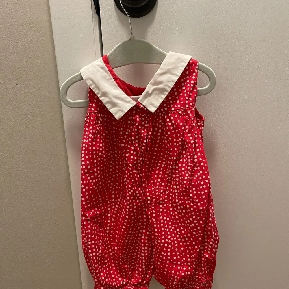 Gymboree | Red Polka Dot Tank top romper |  6-12 mo